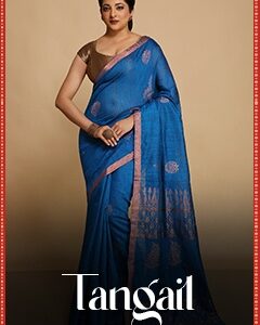 Blue Chiffon Saree